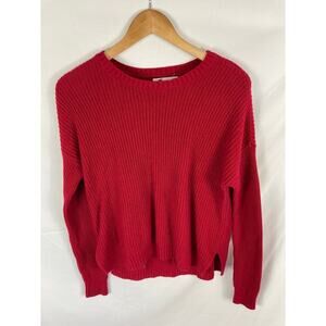 Hollister Cable Knit Red Knit Sweater Size XS